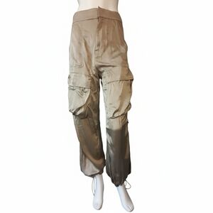 NWT Zara Women's Limited Edition Satin Cargo Pants Size Small